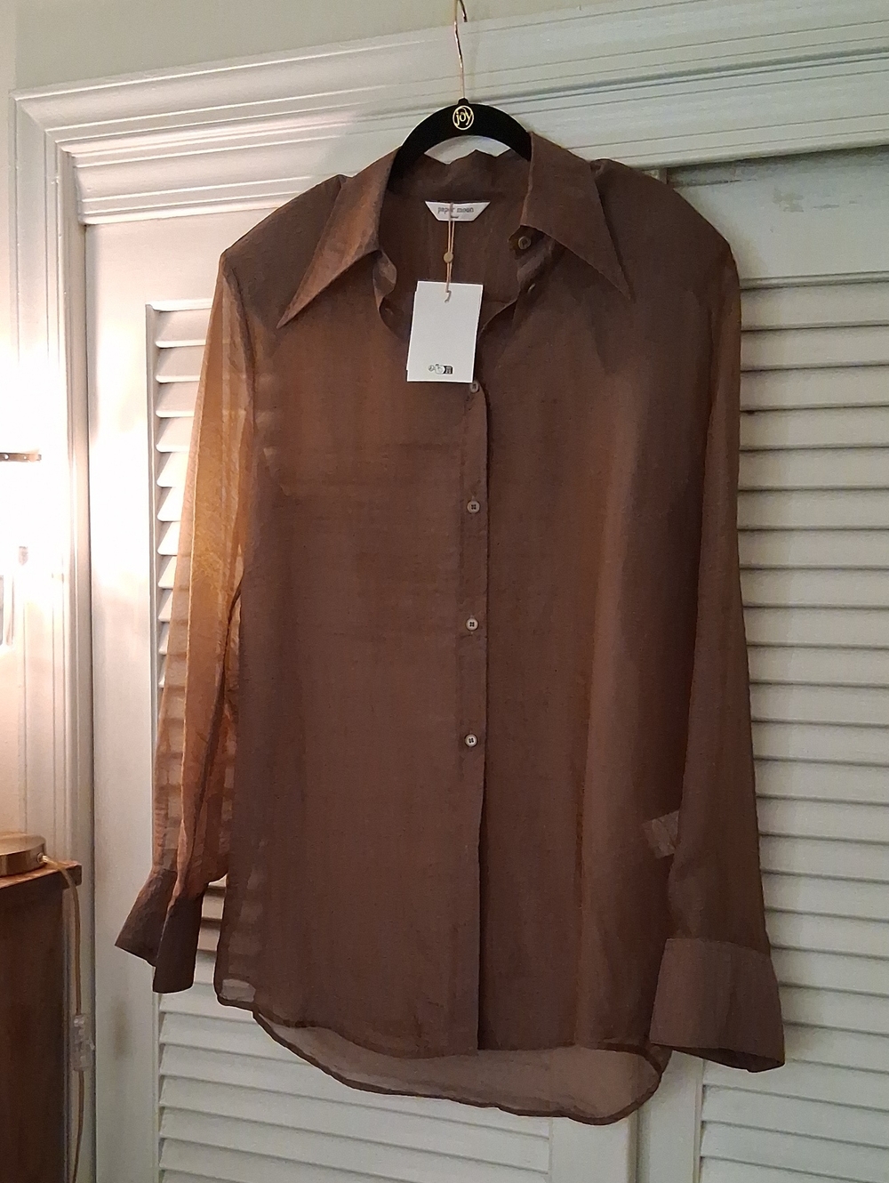 NWT - The Frankie Shop Jolene Semi Sheer Shirt
